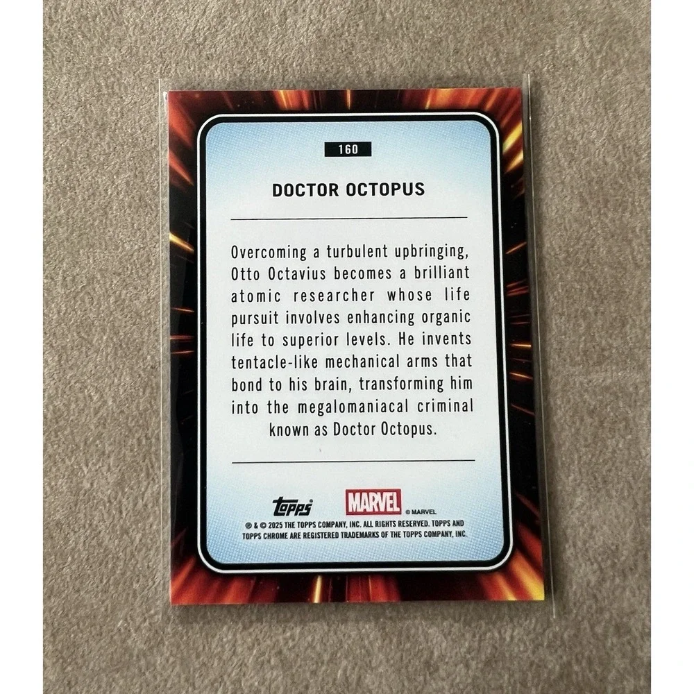 2025 Topps Chrome Marvel Doctor Octopus #160 Card‎ Spider-Man Villain